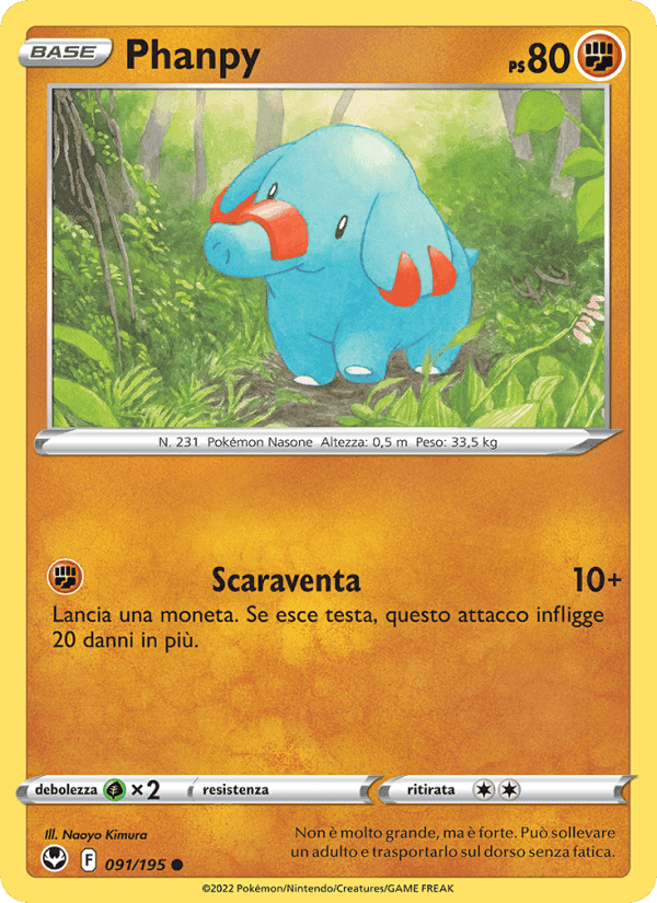 Phanpy, carta 091 di Tempesta Argentata