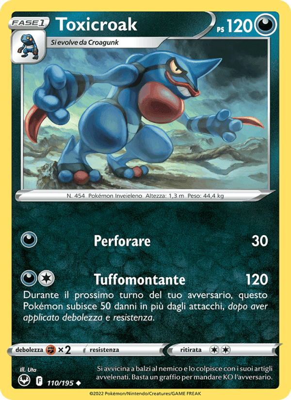 Toxicroak, card 110 from Tempesta Argentata