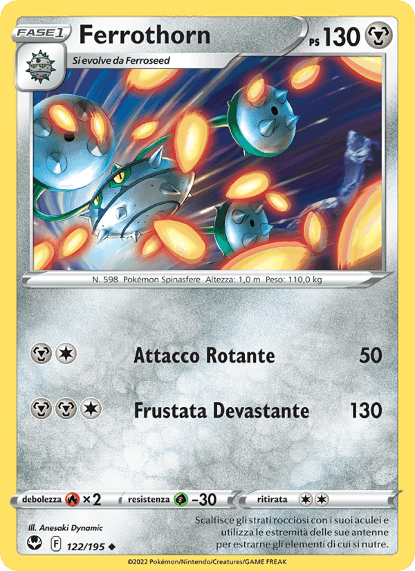 Ferrothorn, card 122 from Tempesta Argentata