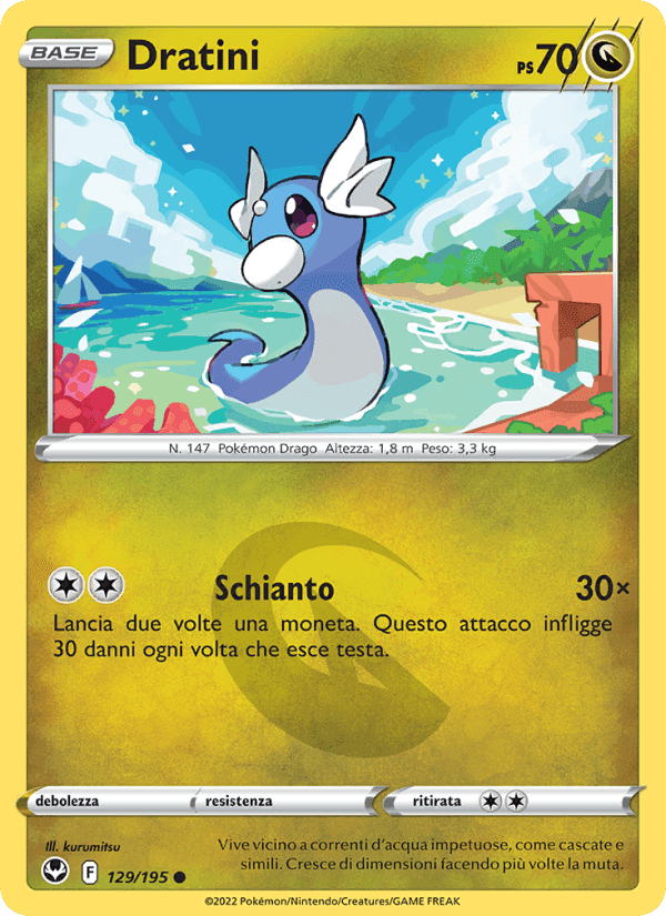 Dratini, carte 129 de Tempesta Argentata