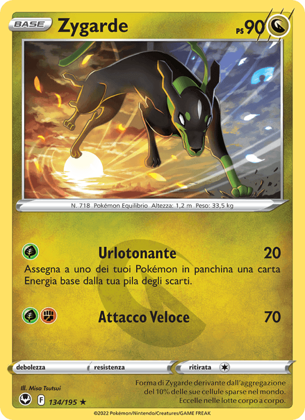Zygarde, carta 134 di Tempesta Argentata