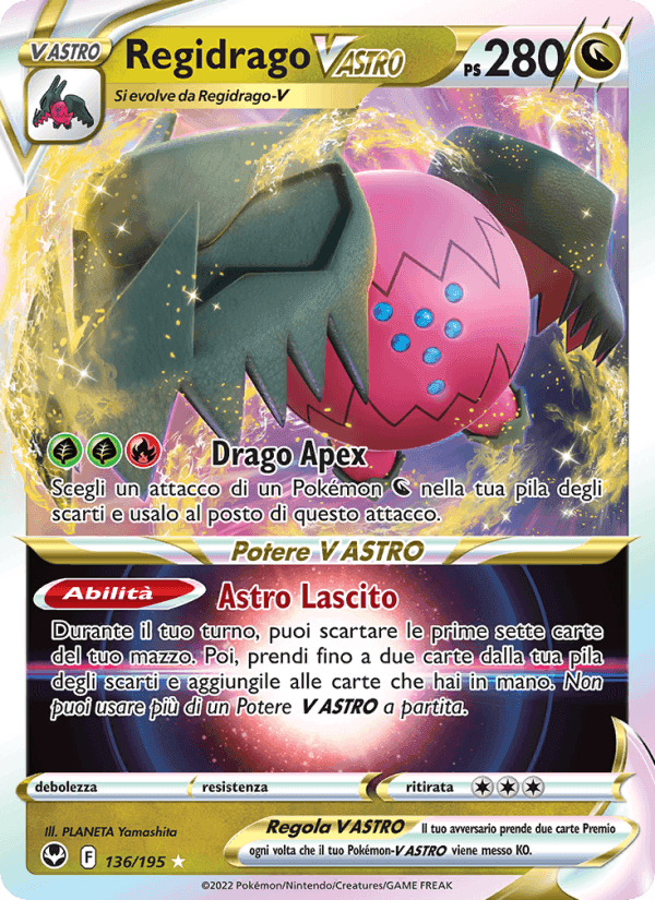 Regidrago V ASTRO, carta 136 de Tempesta Argentata
