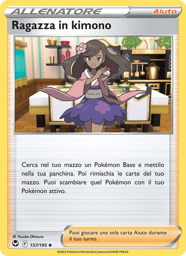 Ragazza in kimono, carta 157 di Tempesta Argentata