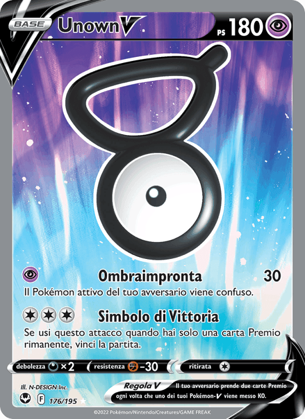 Unown V, carta 176 de Tempesta Argentata