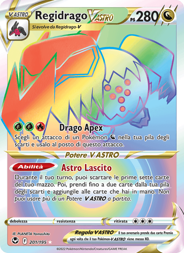 Regidrago V ASTRO, carte 201 de Tempesta Argentata