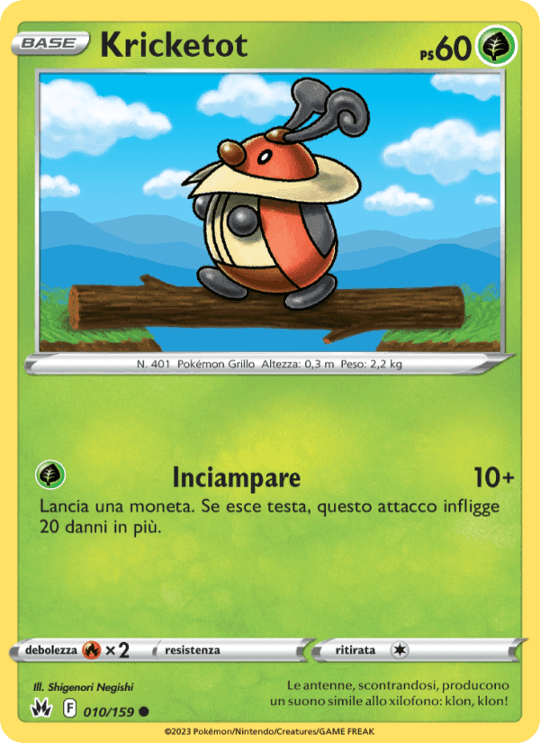 Kricketot, carta 010 di Zenit Regale