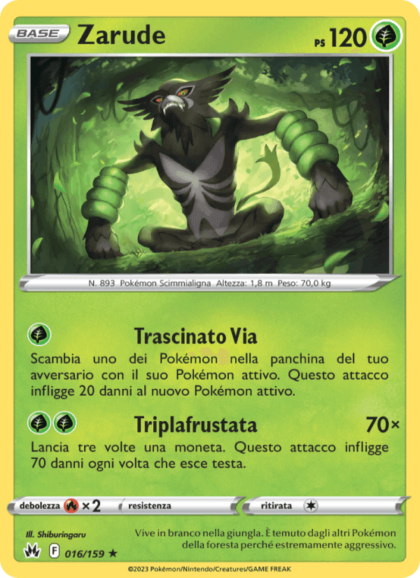 Zarude, carta 016 de Zenit Regale