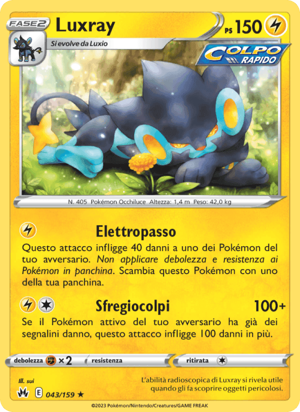 Luxray, carta 043 de Zenit Regale