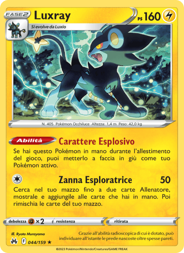Luxray, carta 044 di Zenit Regale