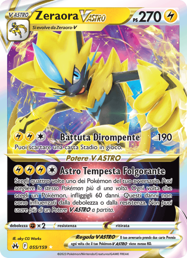 Zeraora V ASTRO, carta 055 di Zenit Regale