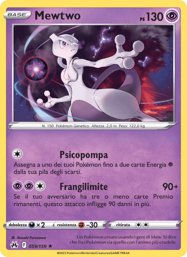 Mewtwo, carta 059 di Zenit Regale