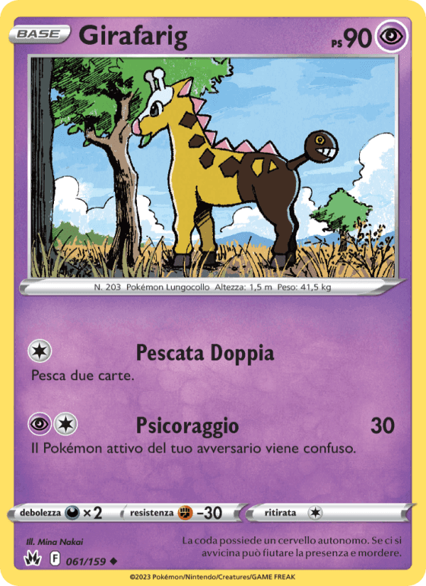 Girafarig, carta 061 di Zenit Regale