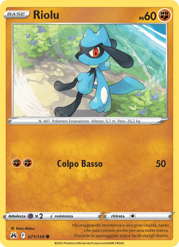 Riolu, carta 071 di Zenit Regale