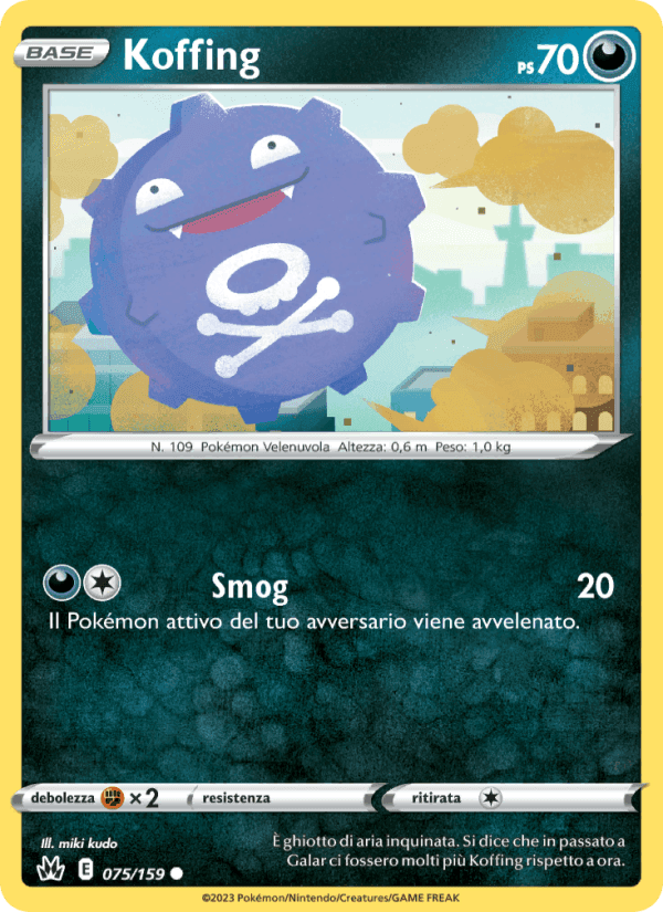 Koffing, card 075 from Zenit Regale