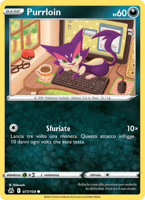 Purrloin, carta 077 di Zenit Regale