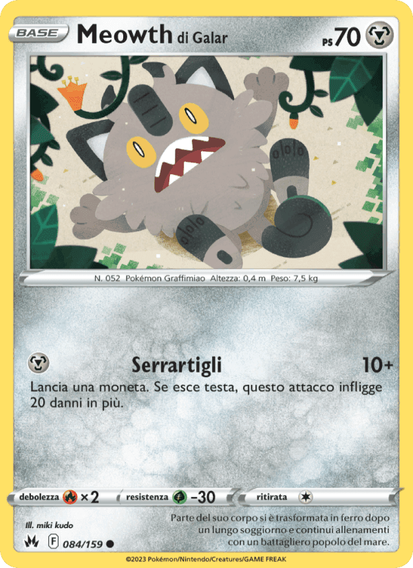 Meowth di Galar, card 084 from Zenit Regale