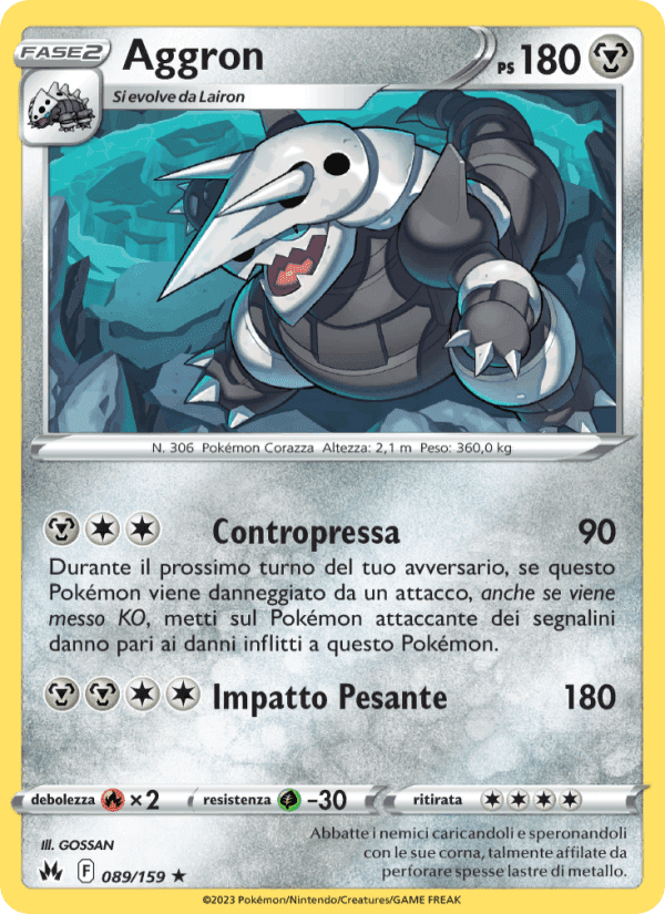 Aggron, carta 089 di Zenit Regale