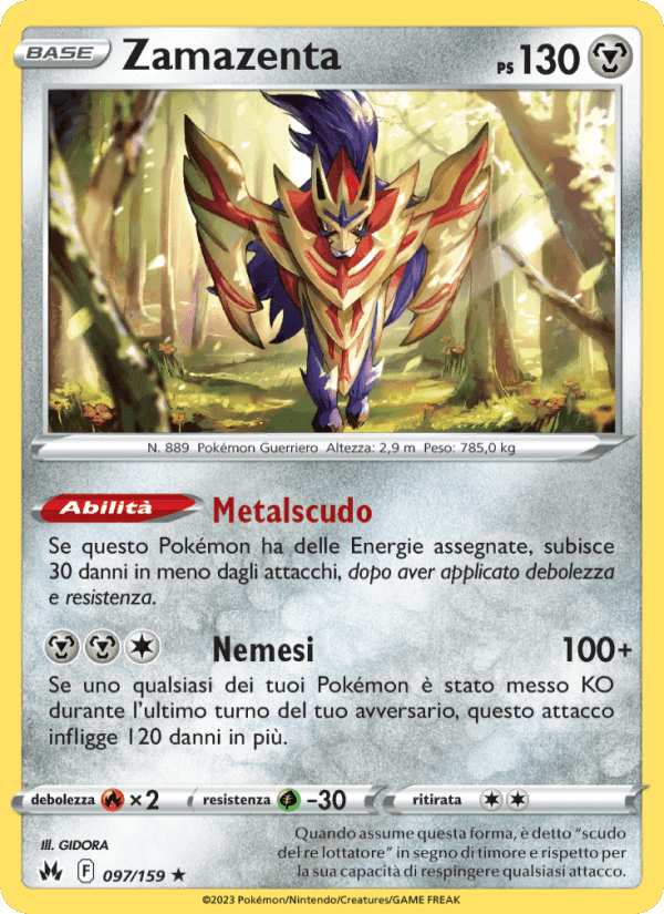 Zamazenta, carta 097 di Zenit Regale