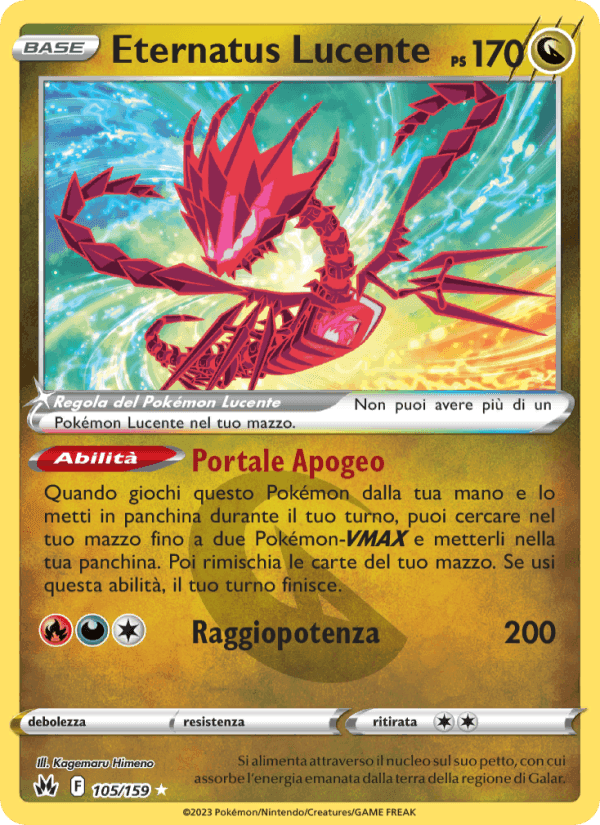 Eternatus Lucente, carta 105 di Zenit Regale