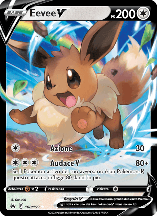 Eevee V, carta 108 di Zenit Regale