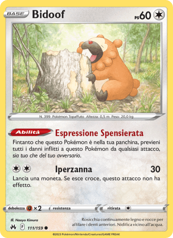 Bidoof, card 111 from Zenit Regale