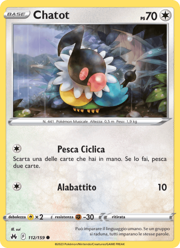 Chatot, carta 112 di Zenit Regale
