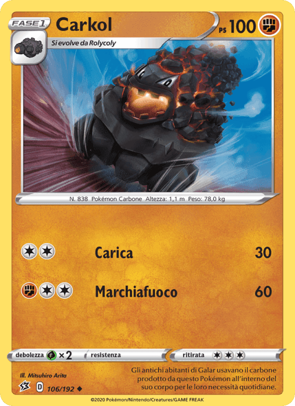 Carkol, card 106 from Fragore Ribelle