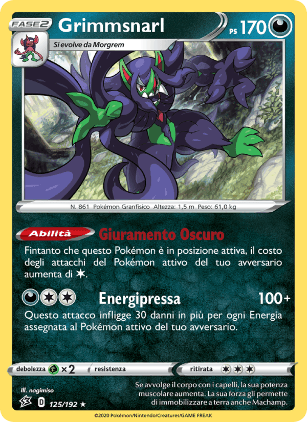 Grimmsnarl, card 125 from Fragore Ribelle