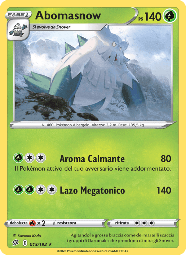 Abomasnow, carta 13 di Fragore Ribelle