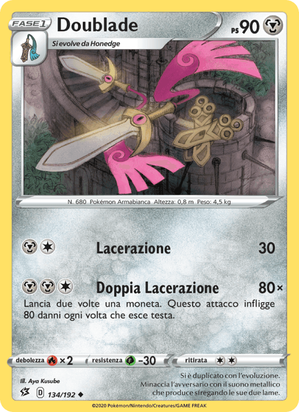 Doublade, carta 134 di Fragore Ribelle
