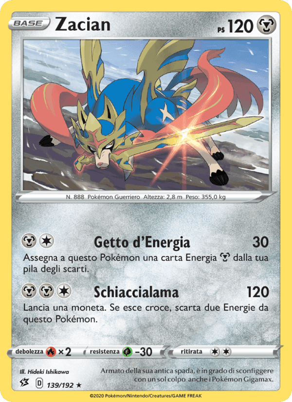 Zacian, carta 139 di Fragore Ribelle