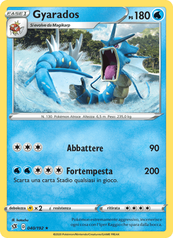 Gyarados, carta 40 di Fragore Ribelle