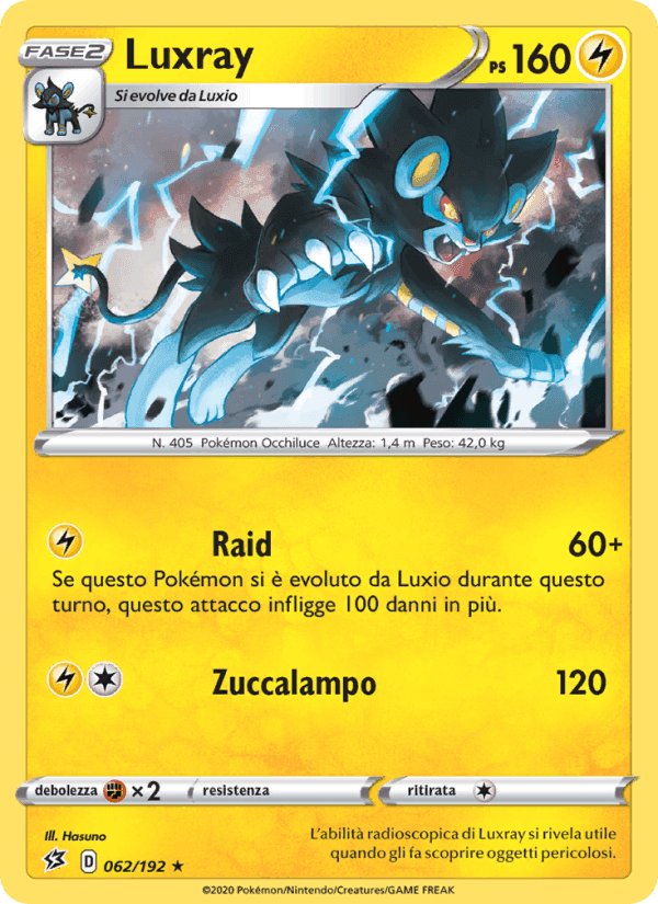 Luxray, carta 62 di Fragore Ribelle