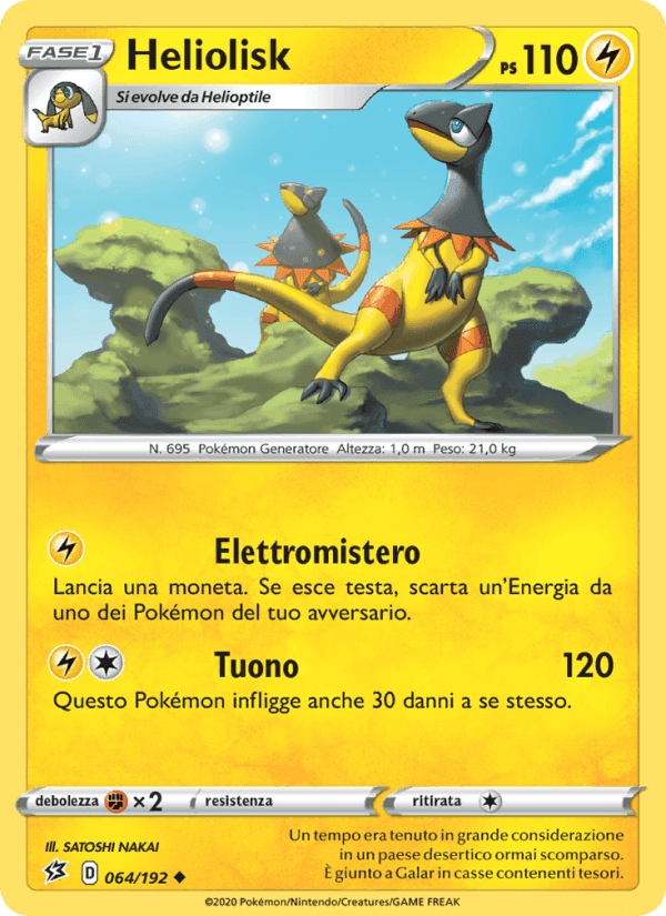 Heliolisk, card 64 from Fragore Ribelle