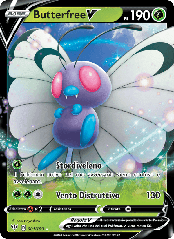 Butterfree V, carta 1 di Fiamme Oscure