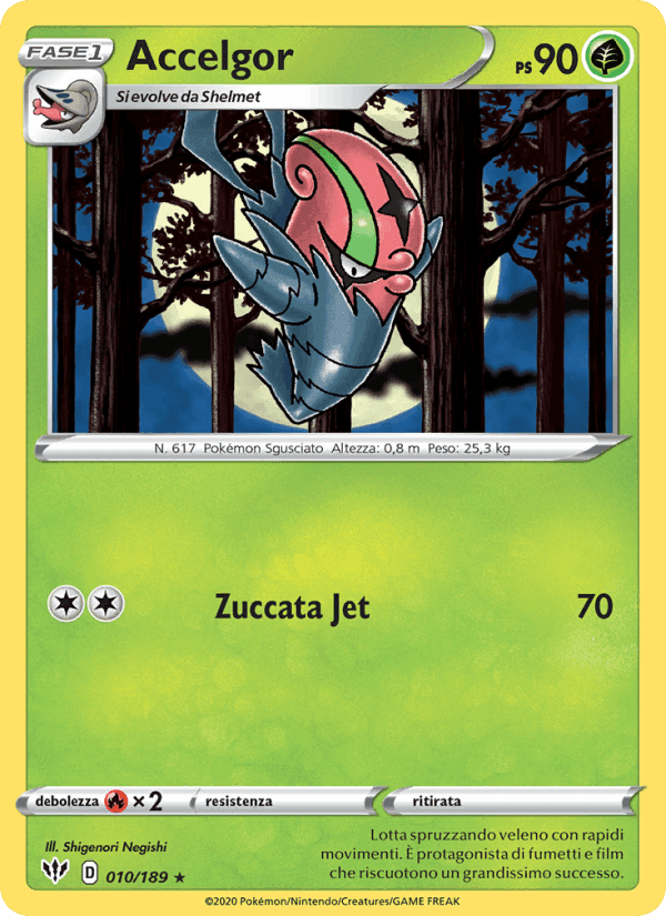 Accelgor, card 10 from Fiamme Oscure