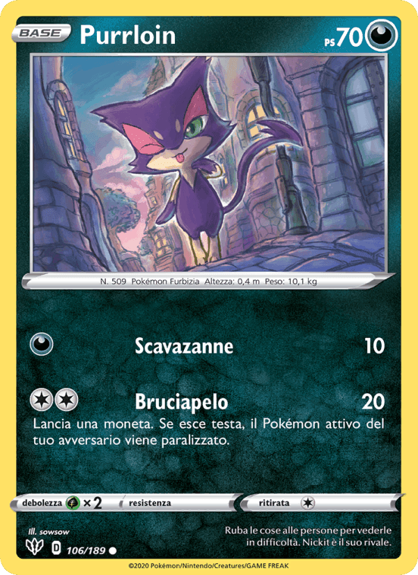 Purrloin, carta 106 di Fiamme Oscure