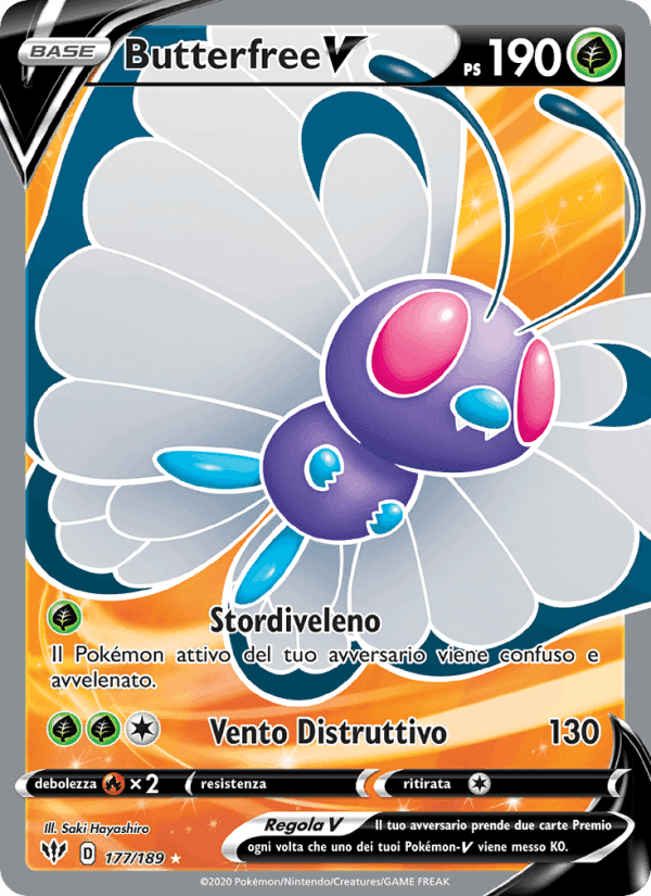 Butterfree V, carta 177 di Fiamme Oscure