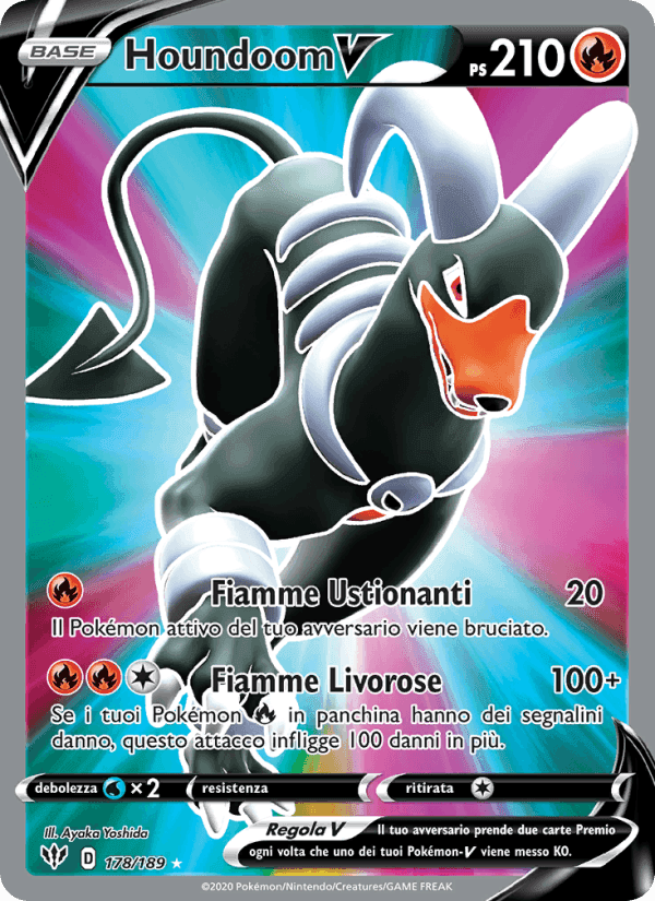 Houndoom V, card 178 from Fiamme Oscure