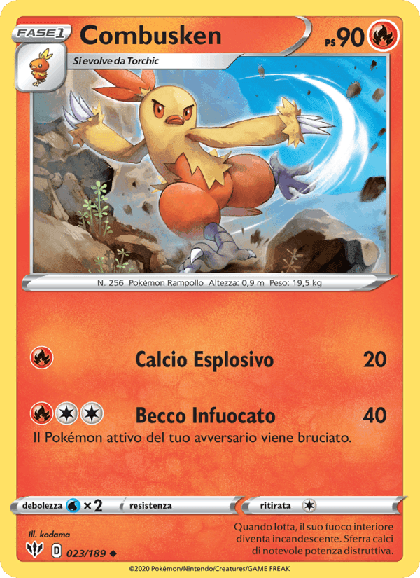 Combusken, card 23 from Fiamme Oscure