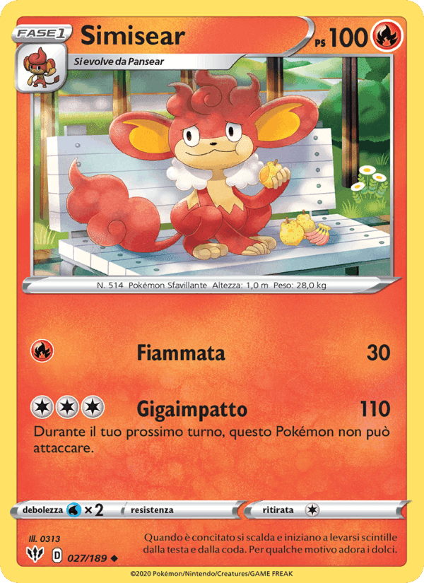 Simisear, card 27 from Fiamme Oscure