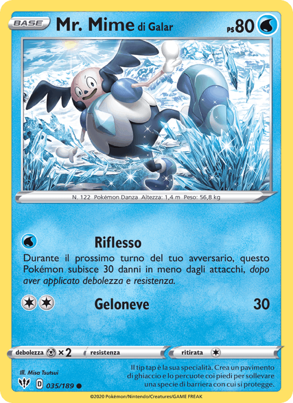 Mr. Mime di Galar, carte 35 de Fiamme Oscure