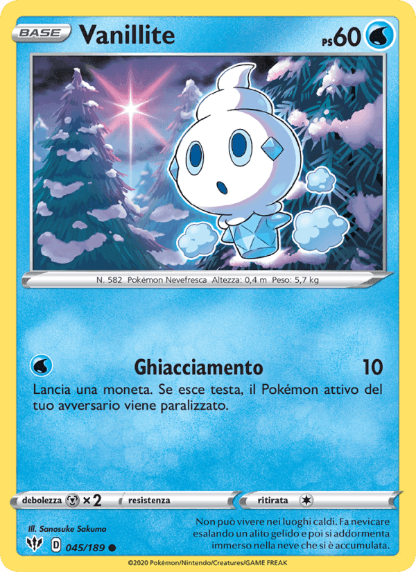 Vanillite, carte 45 de Fiamme Oscure