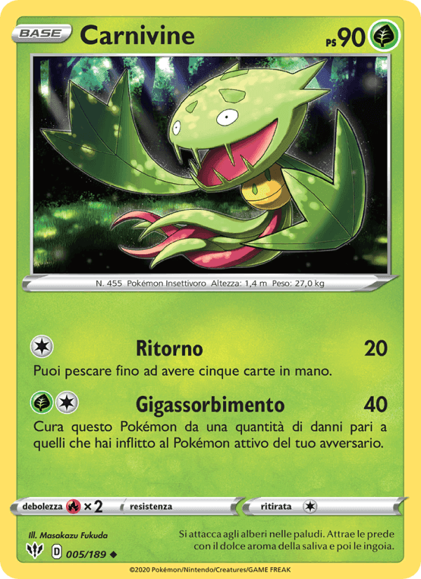 Carnivine, carte 5 de Fiamme Oscure