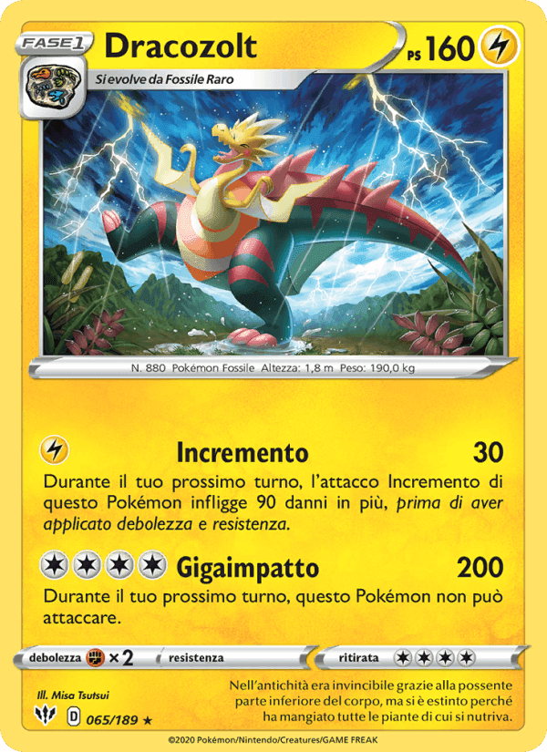 Dracozolt, carta 65 di Fiamme Oscure