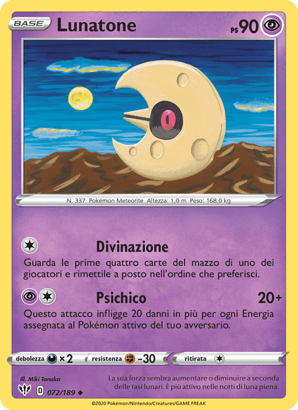 Lunatone, carta 72 di Fiamme Oscure
