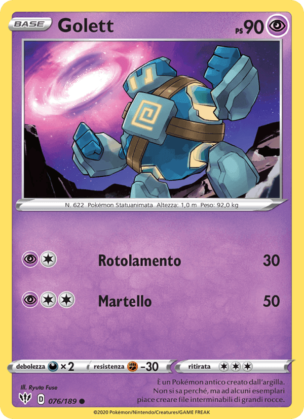 Golett, carta 76 di Fiamme Oscure
