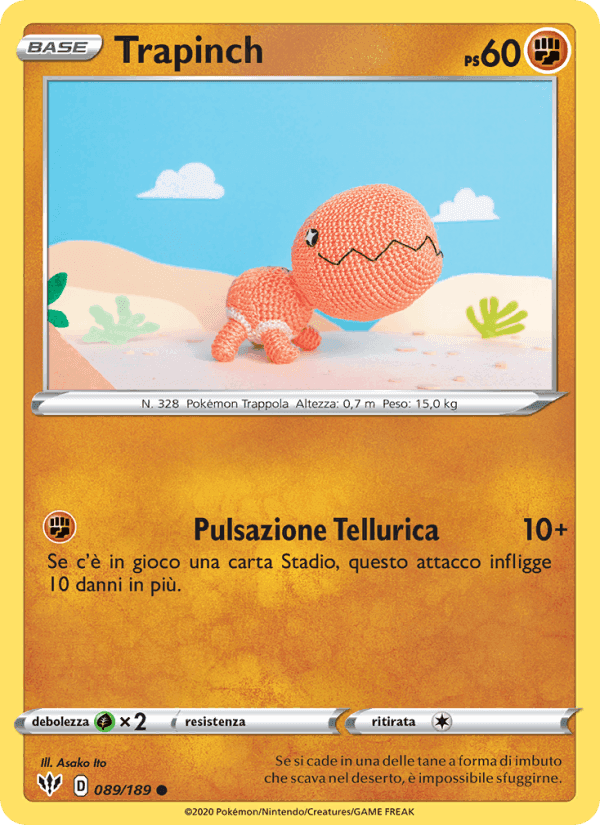 Trapinch, carta 89 de Fiamme Oscure