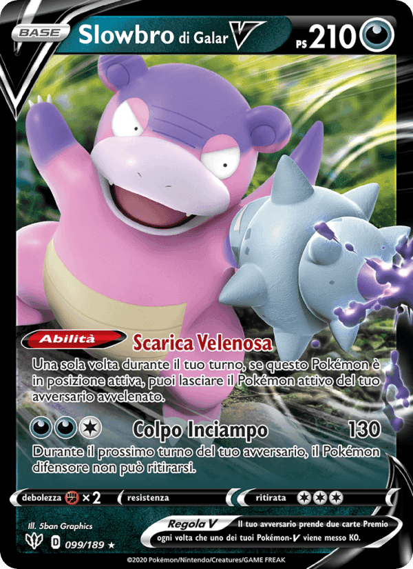 Slowbro di Galar V, carta 99 di Fiamme Oscure