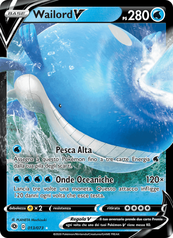 Wailord V, carta 13 di Futuri Campioni